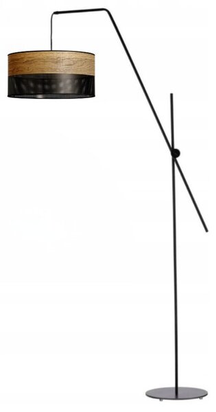 Lampa stojąca podłogowa przegubowa regulowana z abażurem walec MODERN