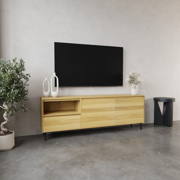 Szafka RTV Fierra Loft Open, 100% drewno