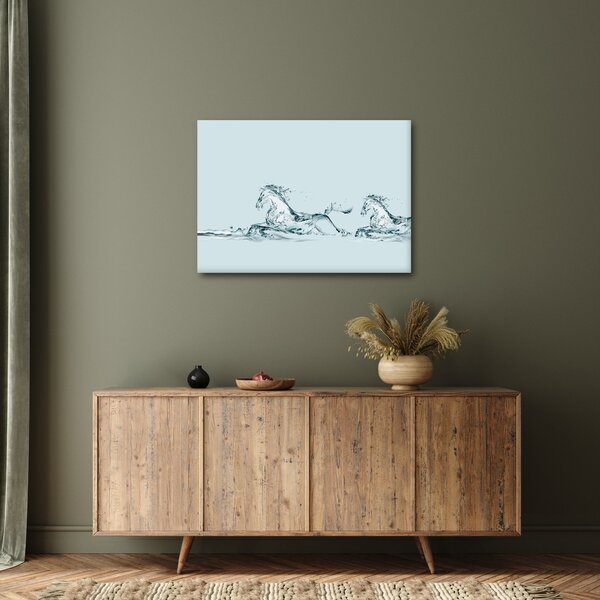 Obraz - Konie z kropli wody (70x50 cm)