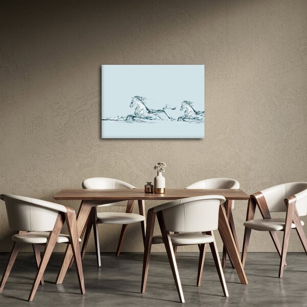 Obraz - Konie z kropli wody (70x50 cm)