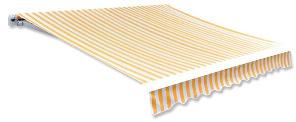 Tkanina do markizy, pomarańczowo-biała, 350 x 250 cm