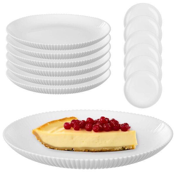 Talerz deserowy Regno 19 cm biały 6 szt