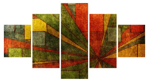 Obraz abstrakcji geometrycznej (125x70 cm)