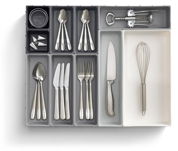 Szary regulowany organizer do szuflady Joseph Joseph Blox