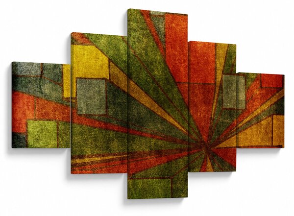 Obraz abstrakcji geometrycznej (125x70 cm)