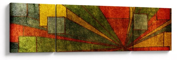 Obraz abstrakcji geometrycznej (170x50 cm)