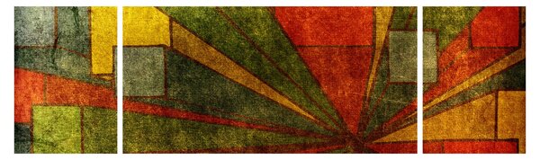 Obraz abstrakcji geometrycznej (170x50 cm)