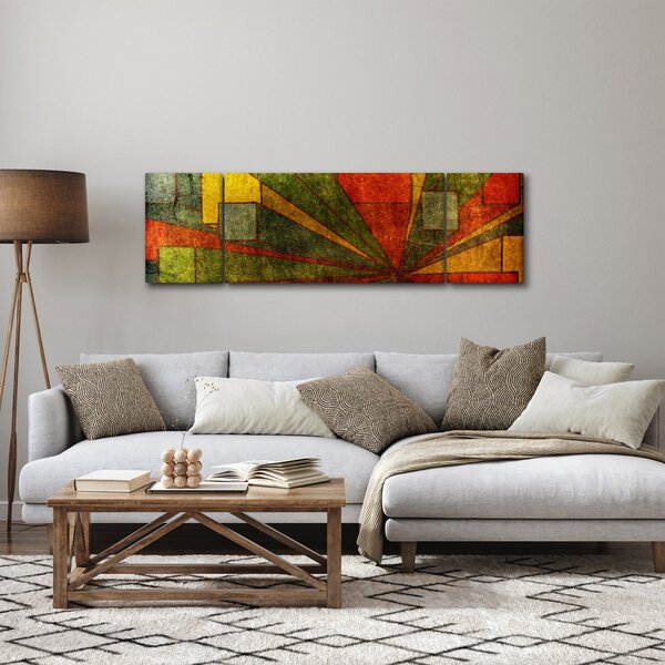 Obraz abstrakcji geometrycznej (170x50 cm)