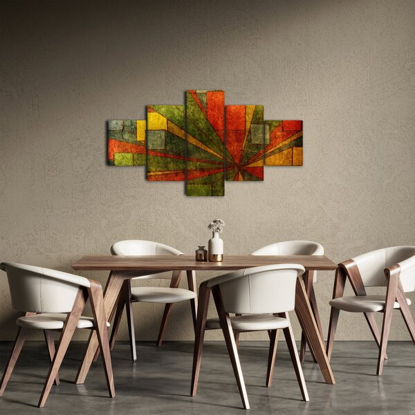 Obraz abstrakcji geometrycznej (125x70 cm)