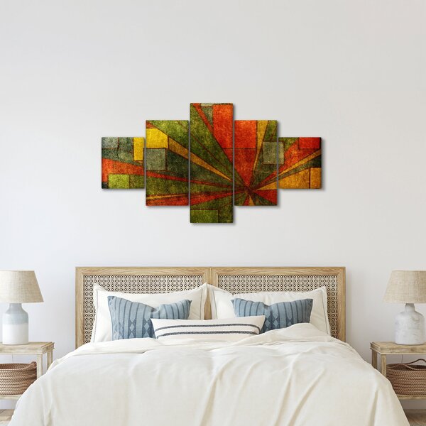 Obraz abstrakcji geometrycznej (125x70 cm)