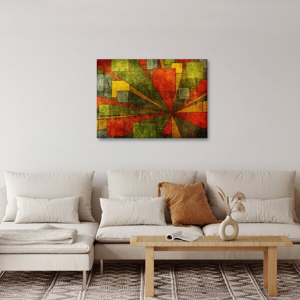 Obraz abstrakcji geometrycznej (70x50 cm)