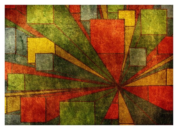 Obraz abstrakcji geometrycznej (70x50 cm)
