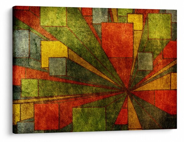 Obraz abstrakcji geometrycznej (70x50 cm)