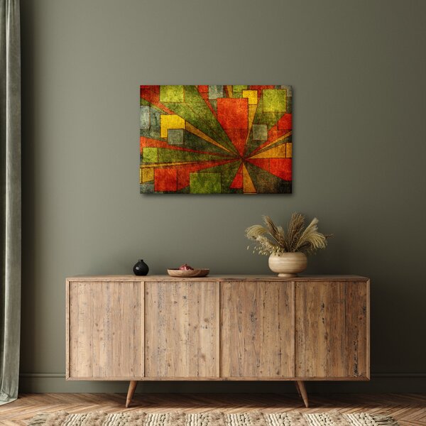 Obraz abstrakcji geometrycznej (70x50 cm)