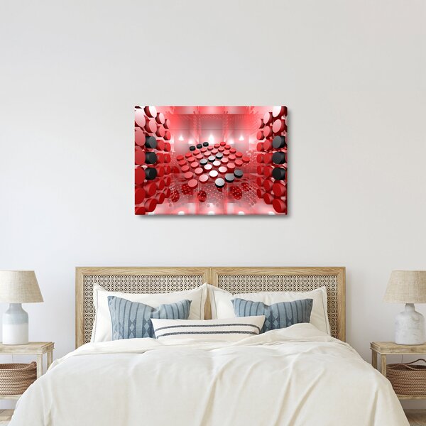 Obraz abstrakcji przycisku (70x50 cm)