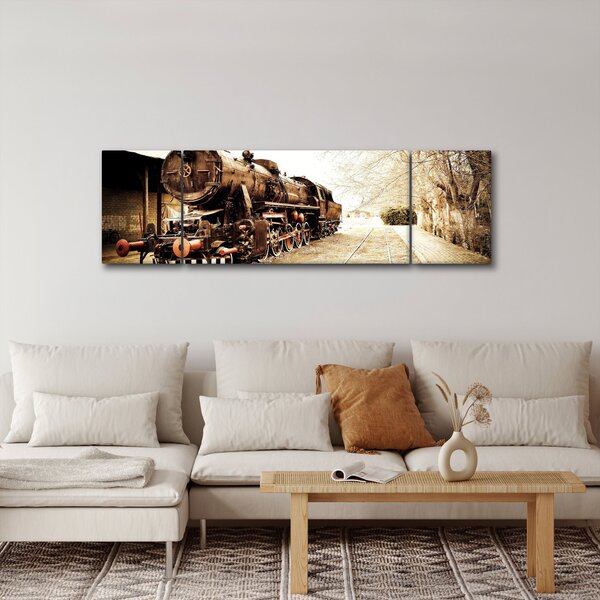 Obraz - Zabytkowa lokomotywa (170x50 cm)
