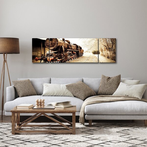 Obraz - Zabytkowa lokomotywa (170x50 cm)