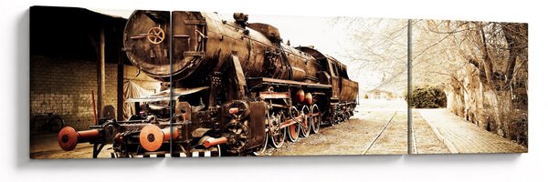 Obraz - Zabytkowa lokomotywa (170x50 cm)