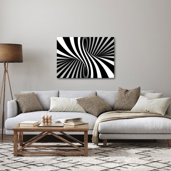 Abstrakcyjny obraz z paskami zebry (70x50 cm)