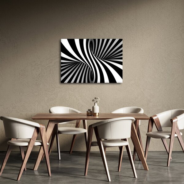 Abstrakcyjny obraz z paskami zebry (70x50 cm)