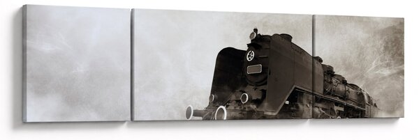 Obraz - Pociąg we mgle (170x50 cm)