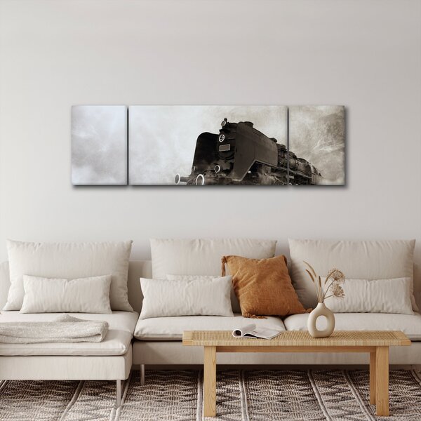 Obraz - Pociąg we mgle (170x50 cm)