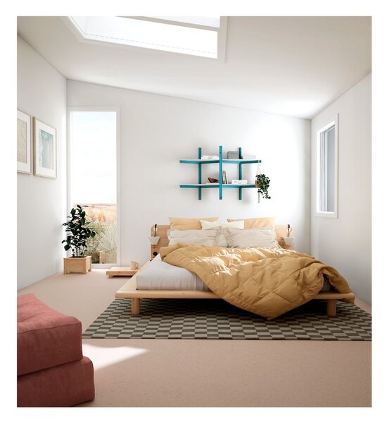 Łóżko dwuosobowe z drewna sosnowego ze stelażem 180x200 cm Peek – Karup Design