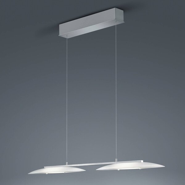 Helestra Lampa wisząca Sally, możliwość ściemniania, biały / opal, salon / jadalnia, szkło, nowoczesny