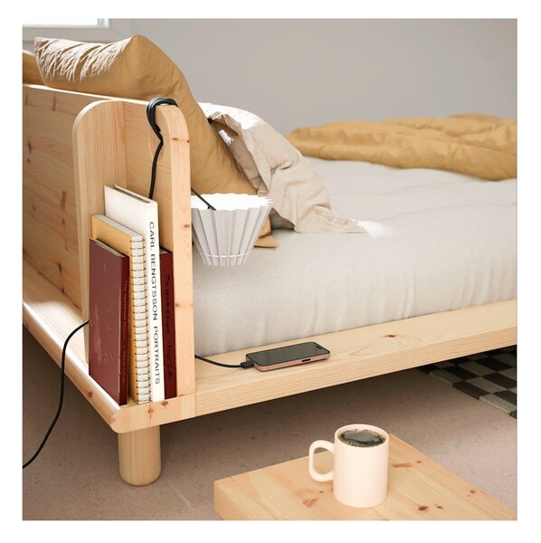 Łóżko dwuosobowe z drewna sosnowego ze stelażem 180x200 cm Peek – Karup Design