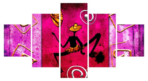 Obraz historycznego muralu (125x70 cm)
