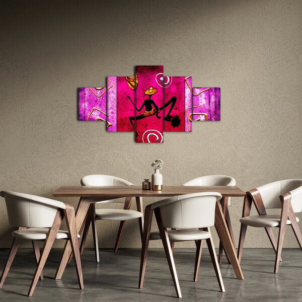 Obraz historycznego muralu (125x70 cm)