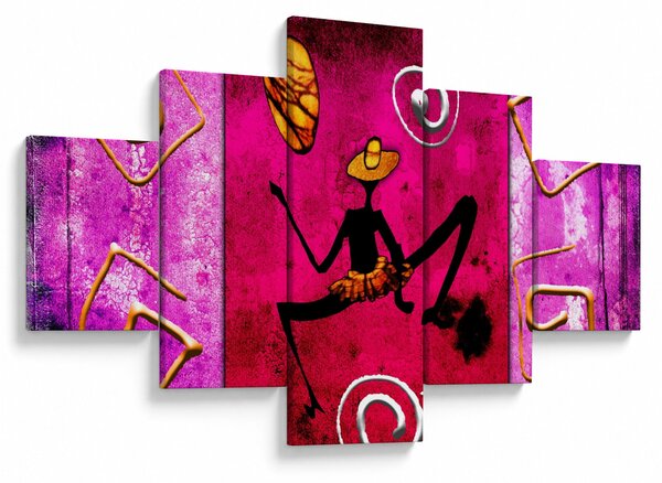 Obraz historycznego muralu (125x70 cm)