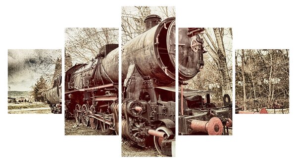 Historyczny wizerunek lokomotywy (125x70 cm)