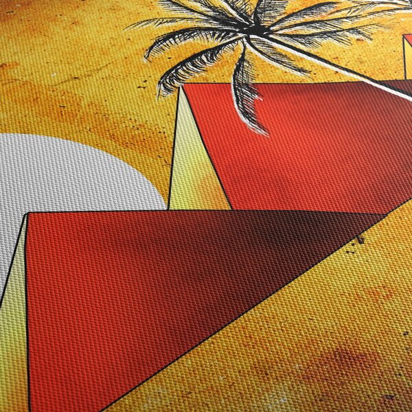 Obraz malowanych egipskich piramid (125x70 cm)