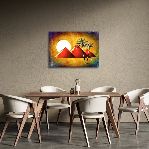 Obraz malowanych egipskich piramid (70x50 cm)