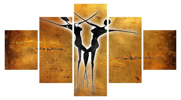 Obraz przedstawiający tańczącą parę (125x70 cm)