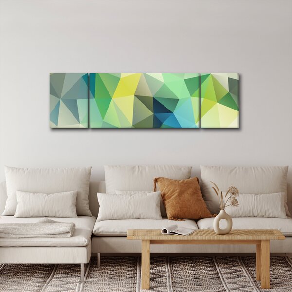 Obraz abstrakcji geometrycznej (170x50 cm)