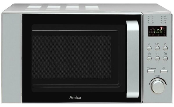Kuchenka mikrofalowa AMICA AMGF20E2I 700W średnica 24.5 cm pojemność 20L MultiWave System Srebrno-czarny