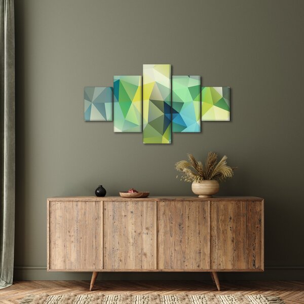 Obraz abstrakcji geometrycznej (125x70 cm)