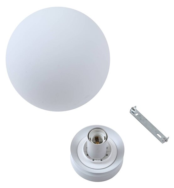 Lampa sufitowa Meriala Lindby, możliwość ściemniania, biały / opal, salon / jadalnia, szkło