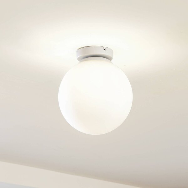 Lampa sufitowa Meriala Lindby, możliwość ściemniania, biały / opal, salon / jadalnia, szkło
