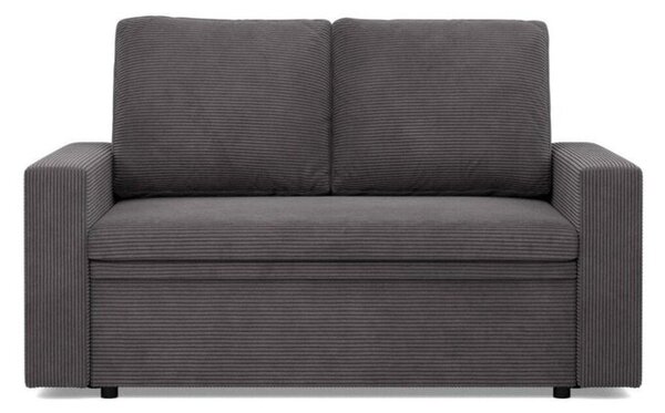 Sofa dwuosobowa, BLOM, sztruks, 148x87x90 cm, ciemny szary | TYLETEGOTU