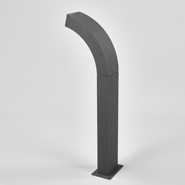 Słupek oświetleniowy LED Lucande Lennik, czujnik, 60 cm, antracytowy LENNIK, czarny, aluminium, nowoczesny