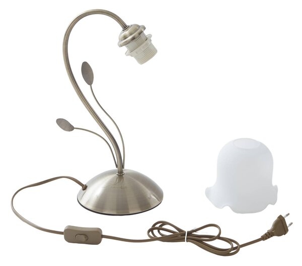 Lampa stołowa Matea Lindby, biały / opal, salon / jadalnia, szkło, florentyński