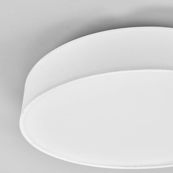 Lampa sufitowa Saira Lindby, biały / opal, salon / jadalnia, tkanina / materiał / jedwab, nowoczesny