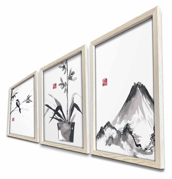Obrazy zestaw 3 szt. 38x53 cm – Wallity