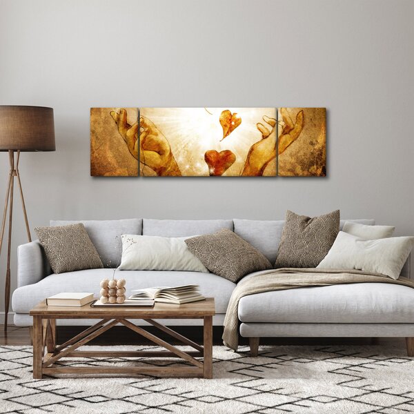 Obraz - Malowanie rąk pełnych miłości (170x50 cm)