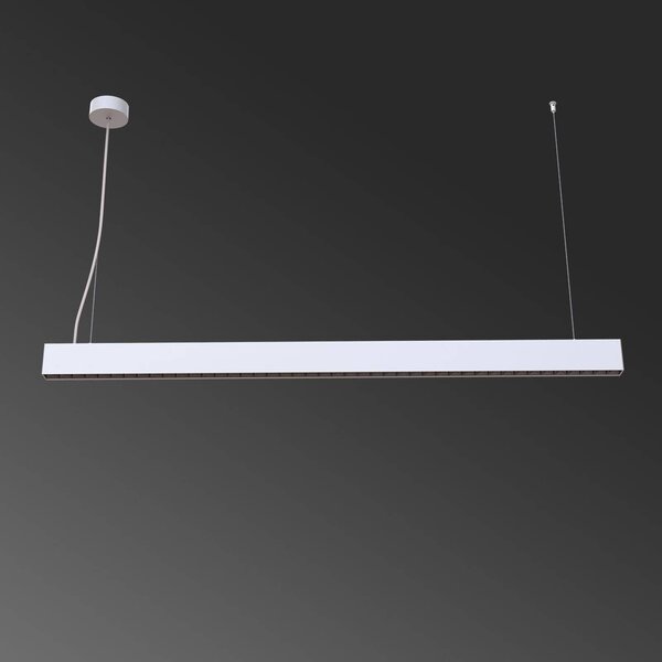 Arcchio lampa wisząca biurowa LED Jolinda slim, metal, góra/dół slim Arcchio, możliwość ściemniania, aluminiowy / szary / cynkowy, biuro, aluminium, nowoczesny