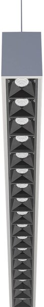 Arcchio lampa wisząca biurowa LED Jolinda slim, metal, góra/dół slim Arcchio, możliwość ściemniania, aluminiowy / szary / cynkowy, biuro, aluminium, nowoczesny