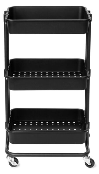 Czarny plastikowy regał na kółkach 43x36 cm Grena – Compactor